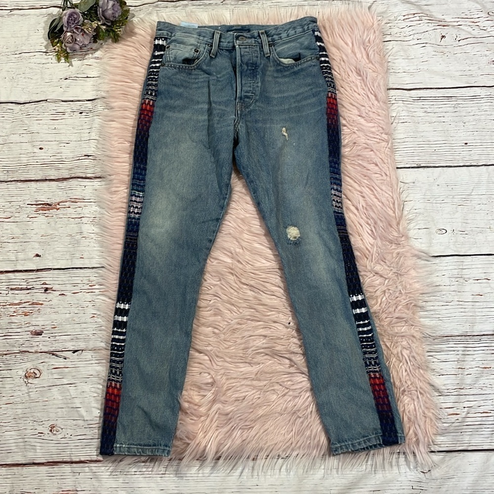 Levi's Made and Crafted Skinny High Rise Embroidered Jeans